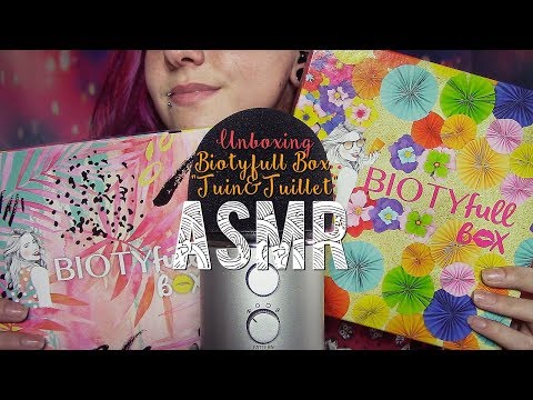 ASMR Français  ~ Show & Tell Biotyfull Box (Juin & Juillet) / whispering & Triggers