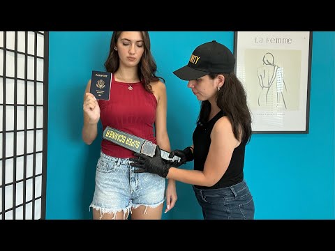 ASMR KIND TSA Pat Down & Bag Check | Real Person Full Body Search, Soft Spoken Role Play