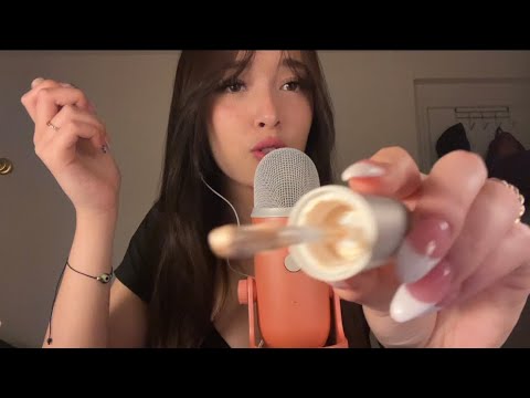 ASMR doing your makeup (chaotic)