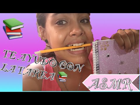 ASMR EN ESPAÑOL ROLEPLAY TE AYUDO CON LA TAREA 📚