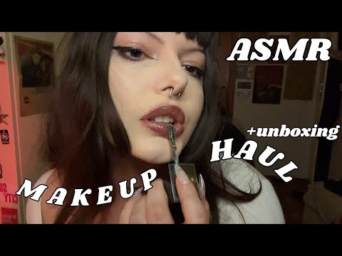 𝜗𝜚 ࣪˖ Beauty Haul ASMR | Unboxing Skincare & Makeup, Tapping, Scratching, Gripping, Rambling