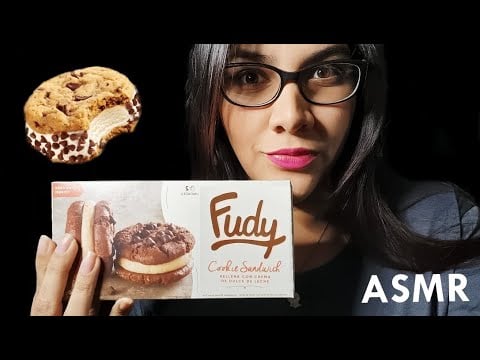 ASMR Comiendo Sandwich de Galleta Con Helado 🍪🍨| ASMR lamiendo Helado |ASMR mukbang| ASMR en Español