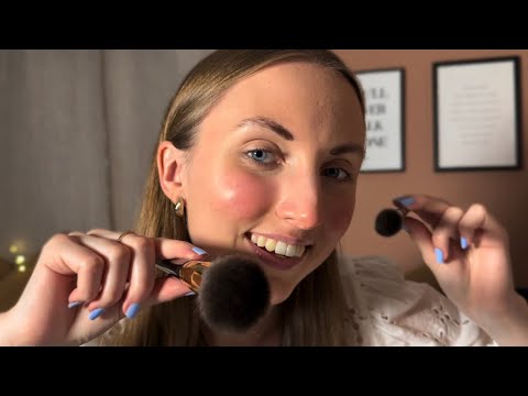 ASMR Tracing Your Face & Brushing The Microphone 