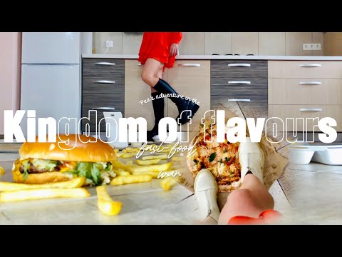 Fast-Food War: 1st POV vs. 2nd POV! Boots Crushing Food! Oddly Satisfying! ASMR