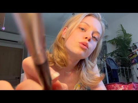 ASMR - French Girl Does Your Makeup... ( speaking french and english)