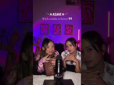 Wich combo is better?👀 #asmr #tingles #mouthsounds #thepose #asmrvideo #karmaasmr