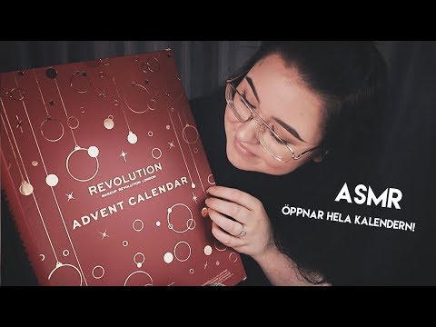 ASMR 🎁 Öppnar HELA Revolution Makeups Adventskalender!
