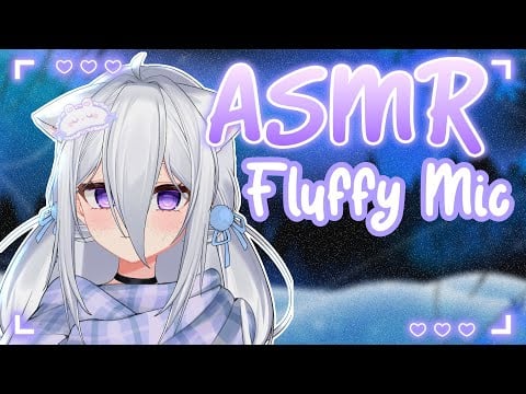 【ASMR】Cozy and comfy, fluffy head massage - Fluffy microphone ❄️ | No Talking!