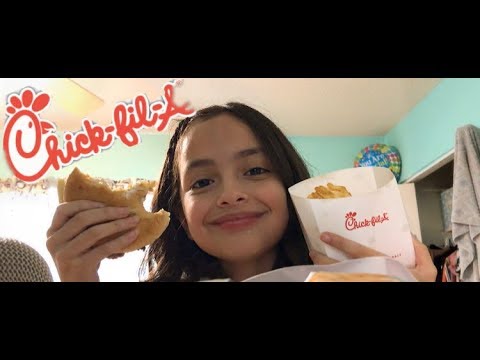 ASMR Eating Chick Fil A!