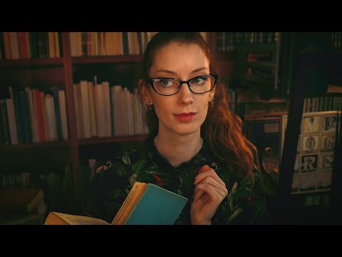 ASMR Cozy Library | Soft Spoken Reading, Typing, Book Sounds 📚