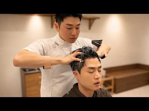 ASMR 몸이 사르르 녹을듯한 샴푸 마사지와 편안한 가위소리