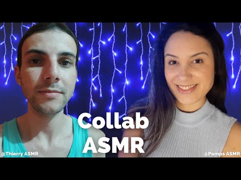 ASMR - Collab do relaxamento com @thierryasmr7740 (Sons de mãos e cremes, sussurros e sons de boca)