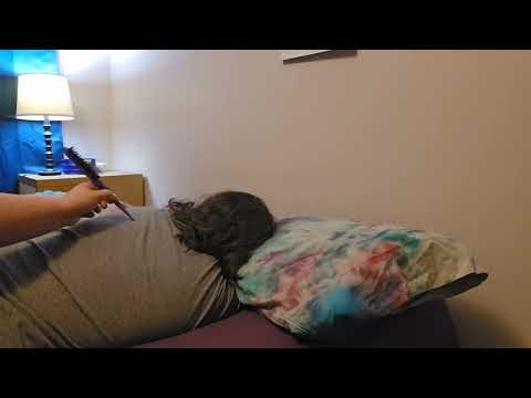 💤 ASMR Gentle Back Attention, Massage + Tracing w/ Hair Play + Shirt Fixing (Soft Spoken Whispers)👕