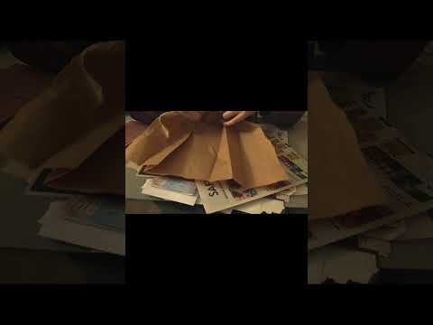 CRISPY paper asmr, ripping lunch bag at random  #triggersforsleep #oddlysatisfyingasmr #paperasmr