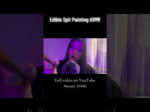 Edible Spit Painting ASMR 🎨🫟🖌️ #tingles #visualtingle #relax #mouthsounds #triggersforsleep 