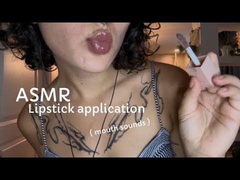 ASMR | 100% sensitive lipgloss application + mouth sounds 😚