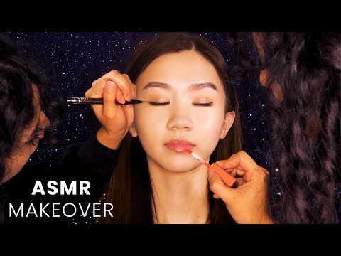 ASMR Stunningly Gorgeous Makeover, Kaitlynn does Savannah's Makeup, Soft Brushing, Gentle Whispers