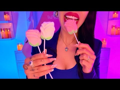 ASMR C0MIENDO BOMB0N DE FLOR🌷✨
