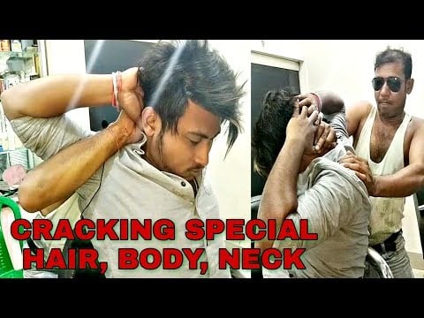 Cracking Special Indian Head massage by asim barber | Hair cracking and neck cracking asmr