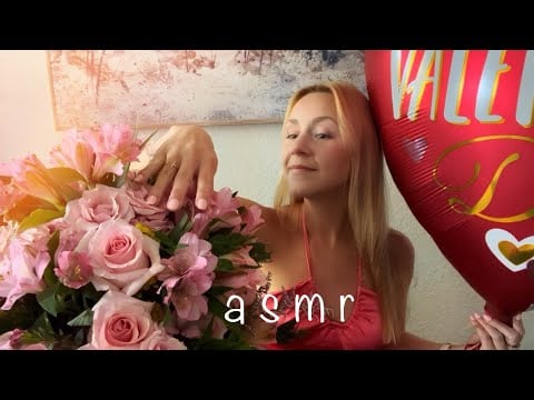 ASMR Valentine’s Day Edition 💘 ultra relaxing flower crinkling, gift tapping & personal attention