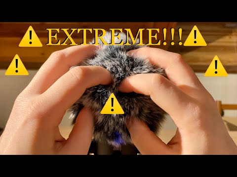 ASMR | ⚠️EXTREME⚠️ SUPER FAST AGGRESSIVE! LOUD! Fluffy Mic! Scratching/gripping/rubbing. No talking