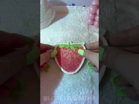 STRAWBERRY SPONGE 🍓🧽 #asmr #satisfying