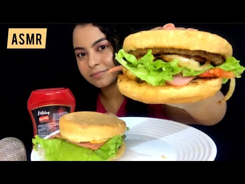 ASMR MUKBANG HAMBÚRGUER CASEIRO 🍔