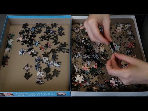Jigsaw Puzzle Piece Sorting & Rummaging ~ Whispered