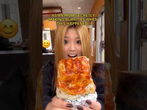 ASIAN MOM SECRETLY MAKING BURRITOS #shorts #viral #mukbang