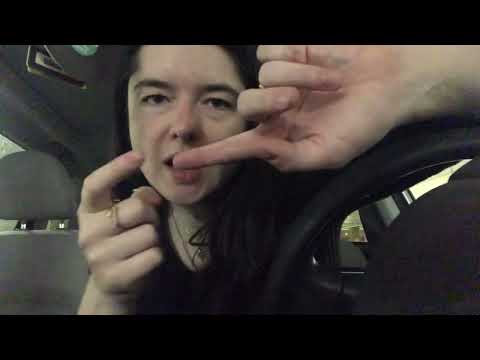 ASMR snip and stipple (quick car triggers + eating sounds)