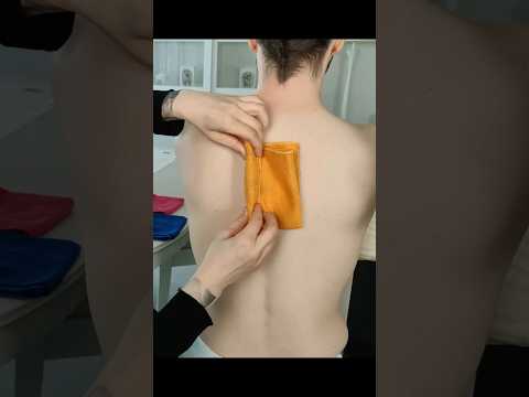 Back treatment with different colored cloths