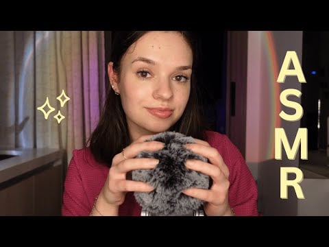ASMR fluffy mic scratching/touching (no talking) | background ASMR | screen goes black after 15 mins
