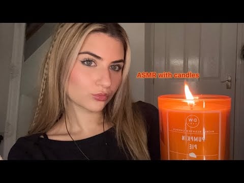 ASMR with candles (whispered ramble, candle lighting and tapping) 