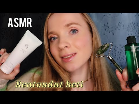 ASMR SUOMI Huolehdin Kasvoista 💚 Vihreä Hetki Ennen Nukkumaan Menoa 💚Personal Attention 