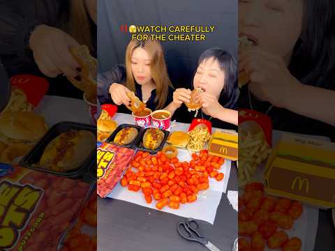 McDonald’s vs Wendy’s race! #food #eating #mukbang