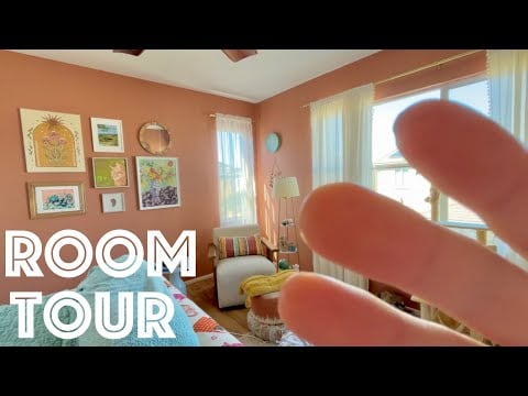 ASMR: Bedroom Tour: Fabric Scratching, Tapping, etc.😻