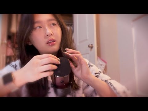 ASMR 💆🏻 foam mic scratching layered with inaudible whispers