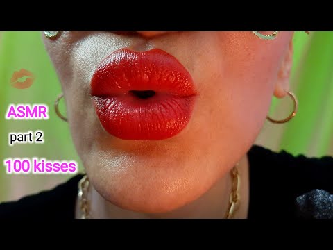 ASMR lens kisses | 100 kisses (part 2) close up asmr kisses | ASMR Mouth sounds | asmr whisper