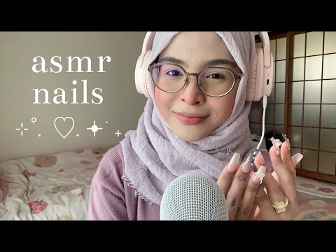 ASMR ♡ FAST NAIL CLACKING, HAND SOUNDS, MIC SCRATCHING, MOUTH SOUNDS 🎀💅🏻✨