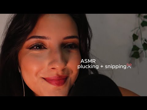 ASMR | Plucking and Snipping for Relaxation! + Mouth Sounds (low light for sleep)💤