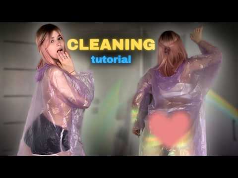 [4K USA] Addictive Raincoat Cleaning ✨ Transparent Raincoat Wardrobe & Shelves