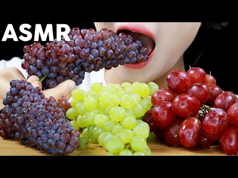 ASMR Popping Grapes Eating Sounds | 톡톡 터지는 포도 먹방 | MINEE EATS