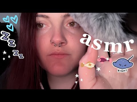 ASMR simple but tingly triggers (fluffy mic brushing, tapping + more)