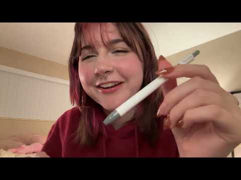 lofi asmr | showing u my new pens!! (soft speaking, personal attention, questions, etc.)