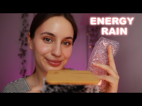 ASMR 🌧️ ENERGY RAIN en español ✨ (mouth sounds, tapping, visual)