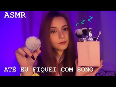 ASMR- EU VOU TE MAQUIAR DELICADAMENTE ATÉ VOCÊ DORMIR