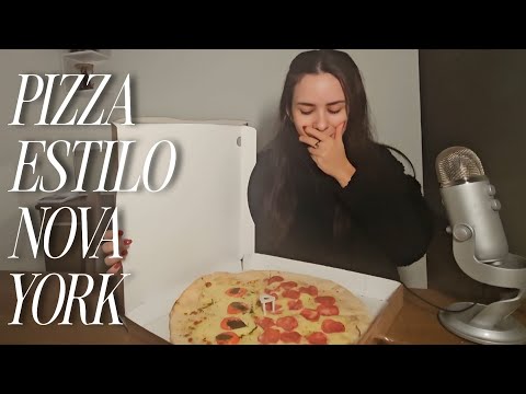 ASMR COMENDO NYC PIZZA STYLE 🍕😋
