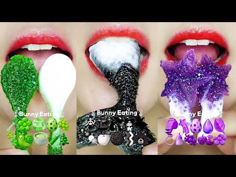 asmr 10 MINUTES CRYSTAL CANDY & SWEETS MUKBANG SATISFYING 10분 이모지 먹방 모음 eating sounds