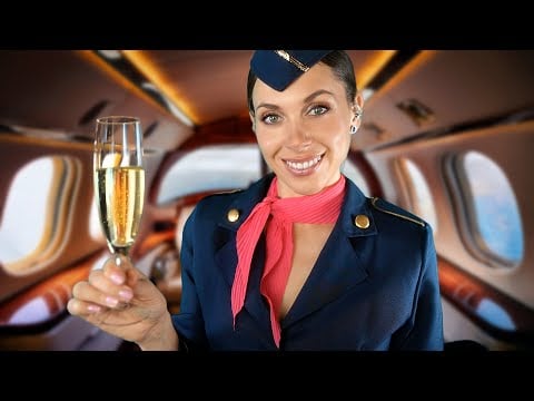 [ASMR] First Class Flight Attendant Roleplay for SLEEP, Personal ...