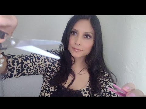 ASMR~ Doing your eyebrows • trimming, brushing, shaping•RP